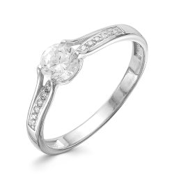 z1-9436 Кольцо с фианитами. Серебро 925.