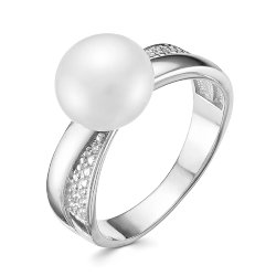 z1-9546 Кольцо с жемчугом. Серебро 925.
