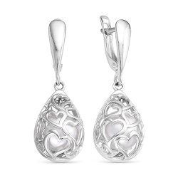 z2-9576 Серьги с жемчугом. Серебро 925.