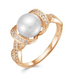 z1-9665 Кольцо с жемчугом. Золото 585.