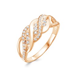 z1-10082 Кольцо с фианитами. Золото 585.