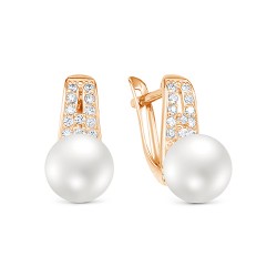 z2-10254 Серьги с жемчугом. Золото 585.