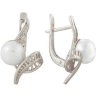 z2-5030 Серьги с жемчугом. Серебро 925. 