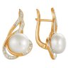 z2-8018 Серьги с жемчугом. Серебро 925. 