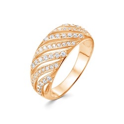 z1-10198 Кольцо с фианитами. Золото 585.