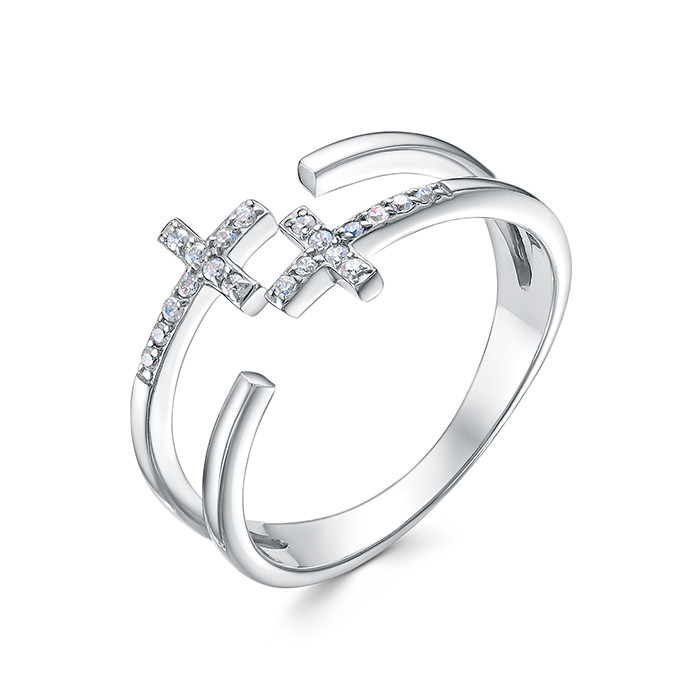 z1-10732 Кольцо с фианитами. Серебро 925.  
