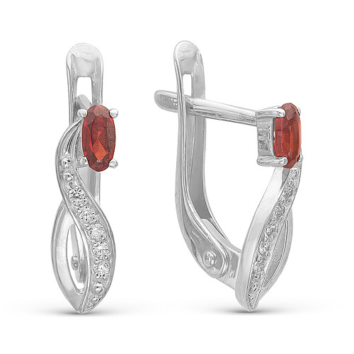 z2-8763 Серьги с фианитами. Серебро 925.