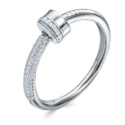 z1-11236 Кольцо с фианитами. Серебро 925.