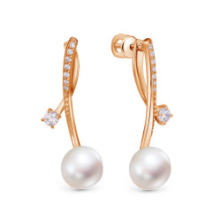 z2-11483 Серьги с жемчугом. Золото 585.