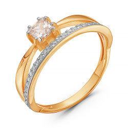 z1-8992 Кольцо с фианитами. Золото 585.