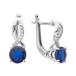 z2-9420 Серьги с фианитами. Серебро 925.