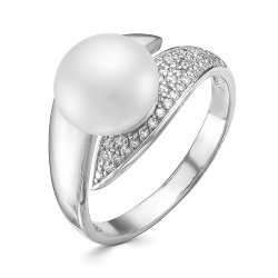 z1-9548 Кольцо с жемчугом. Серебро 925.