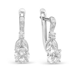 z2-9687 Серьги с фианитами. Серебро 925.