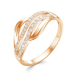z1-9906 Кольцо с фианитами. Золото 585.