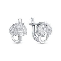 z2-9939 Серьги с фианитами. Серебро 925.