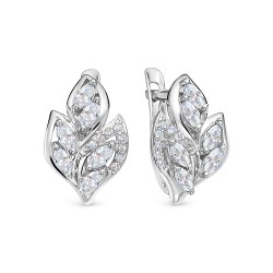 z2-10291 Серьги с фианитами. Серебро 925.