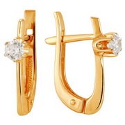 z2-8141 Серьги с бриллиантами. Золото 585.