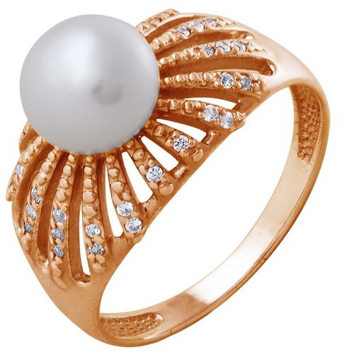 z1-7776 Кольцо с жемчугом. Золото 585. 