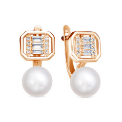 z2-11407 Серьги с жемчугом. Золото 585.