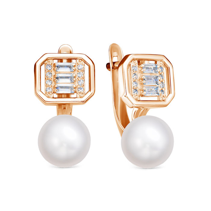 z2-11407 Серьги с жемчугом. Золото 585. 