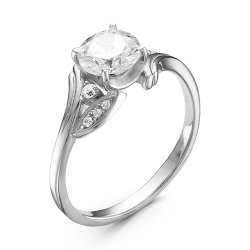 z1-9498 Кольцо с фианитами. Серебро 925.