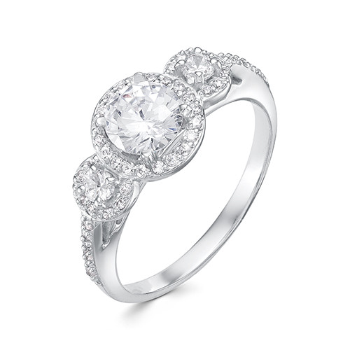 z1-9683 Кольцо с фианитами. Серебро 925.  