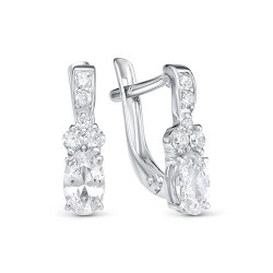 z2-10011 Серьги с фианитами. Серебро 925.