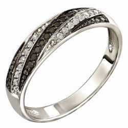 z1-8343 Кольцо с фианитами. Серебро 925.