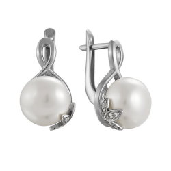 z2-8602 Серьги с жемчугом. Серебро 925.