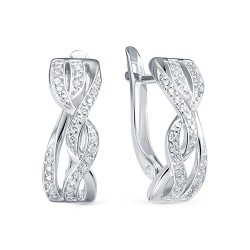 z2-10201 Серьги с фианитами. Серебро 925.