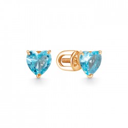 z2-9769 Пусеты с полудрагоценными вставками. Золото 585.