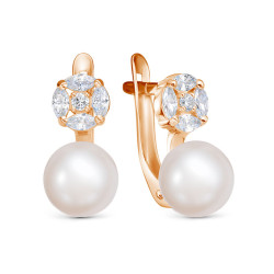 z2-11481 Серьги с жемчугом. Золото 585.