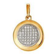 z3-8507 Подвеска с фианитами. Золото 585.