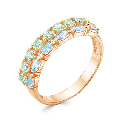 z1-9835 Кольцо с полудрагоценными вставками. Золото 585. 