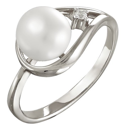 z1-8518 Кольцо с жемчугом. Серебро 925. 