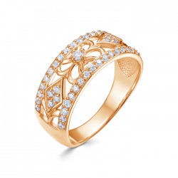 z1-10509 Кольцо с фианитами. Золото 585.