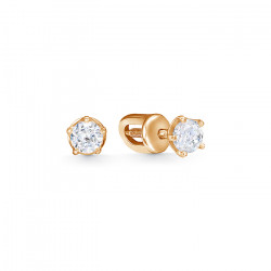z2-10753 Серьги с фианитами. Золото 585.