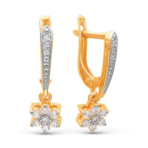 z2-8867 Серьги с фианитами. Серебро 925. 