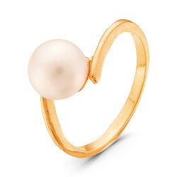 z1-8895 Кольцо с жемчугом. Золото 585.