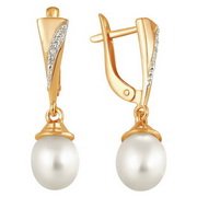 z2-8167 Серьги с жемчугом. Золото 585. 