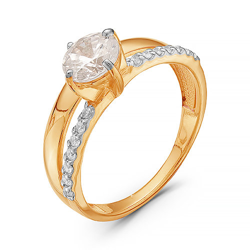 z1-8996 Кольцо с фианитами. Золото 585. 