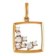 z3-8508 Подвеска с фианитами. Золото 585. 