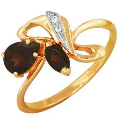 z1-024 Кольцо с полудрагоценными вставками. Золото 585.