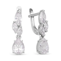 z2-9795 Серьги с фианитами. Серебро 925.