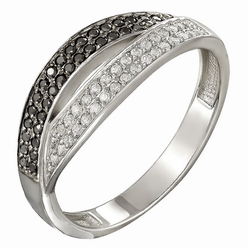 z1-8342 Кольцо с фианитами. Серебро 925.  