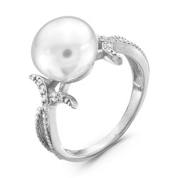 z1-8564 Кольцо с жемчугом. Серебро 925.