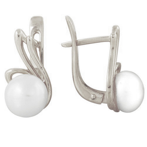 z2-5038 Серьги с жемчугом. Серебро 925. 