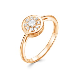 z1-9385 Кольцо с фианитами. Золото 585.