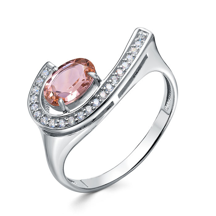 z1-11302 Кольцо с фианитами. Серебро 925. 