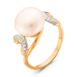 z1-8899 Кольцо с жемчугом. Золото 585.